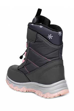 Celira Plc Füme Pembe Suya Dayanıklı Kaymaz Kız Çocuk Kar Botu