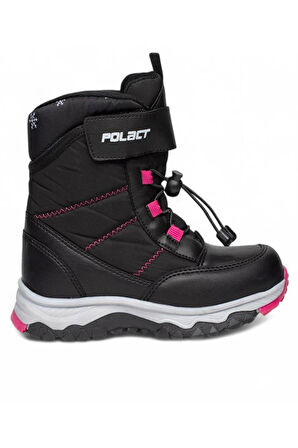 Celira Plc Siyah Fuşya Suya Dayanıklı Kaymaz Kız Çocuk Kar Botu