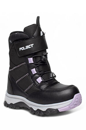 Celira Plc Siyah Lila Suya Dayanıklı Kaymaz Kız Çocuk Kar Botu
