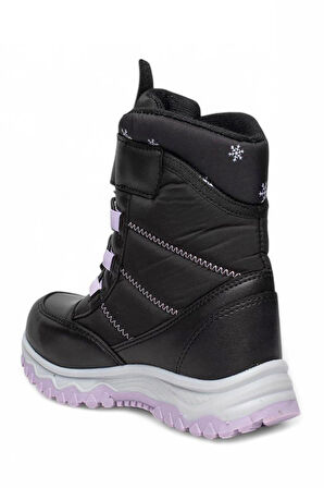 Celira Plc Siyah Lila Suya Dayanıklı Kaymaz Kız Çocuk Kar Botu