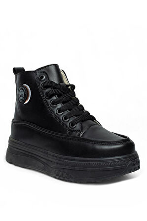 Celira Flt Siyah Termal Astar Kaymaz Kalın Taban Kadın Bot