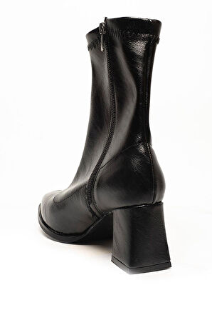 Celira Rns Siyah Kısa Topuklu Streç Bot