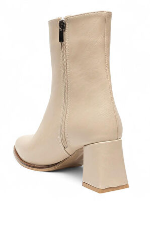 Celira Rns Bej Kısa Topuklu Streç Bot