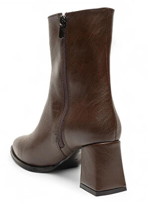 Celira Rns Kahve Kısa Topuklu Streç Bot