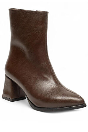 Celira Rns Kahve Kısa Topuklu Streç Bot