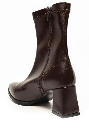 Celira Rns Bordo Kısa Topuklu Streç Bot