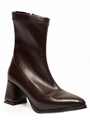 Celira Rns Bordo Kısa Topuklu Streç Bot