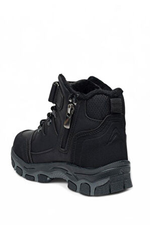 Celira Nwh Cırtlı Siyah Kaymaz Taban Erkek Çocuk Bot