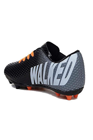 Celira Wlk Siyah Turuncu Krampon Erkek Çocuk Futbol Ayakkabı