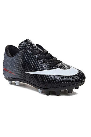 Celira Wlk Siyah Beyaz Krampon Erkek Çocuk Futbol Ayakkabı