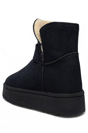 Celira Gls Siyah İçi Kürklü Nubuk Kadın Bot & Bootie