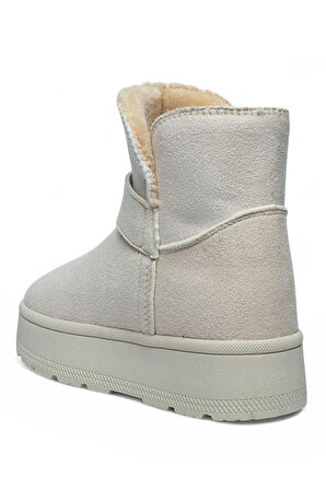 Celira Gls Krem İçi Kürklü Nubuk Kadın Bot & Bootie
