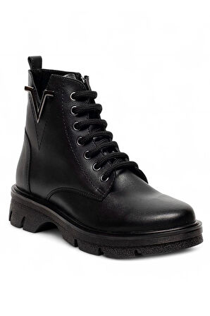 Celira Gls Siyah İçi Kürklü Cilt Kadın Bot & Bootie