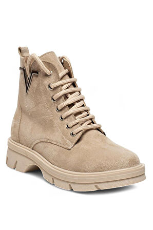 Celira Gls Bej İçi Kürklü Süet Kadın Bot & Bootie