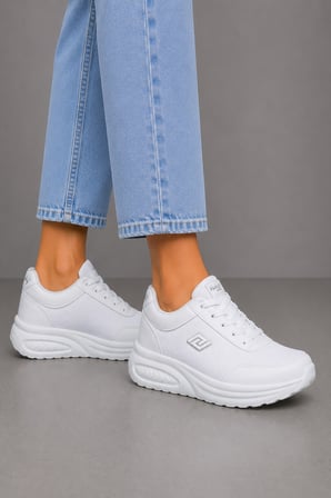Celira Prl Beyaz Anorak Kadın Sneaker Spor Ayakkabı 724