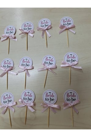 Bride Tobe Bekarlığa Veda Partisi Temalı Kürdan Pasta Süsü 15 Adet