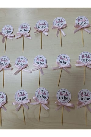 Bride Tobe Bekarlığa Veda Partisi Temalı Kürdan Pasta Süsü 15 Adet