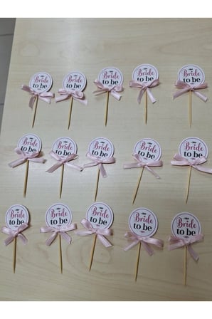 Bride Tobe Bekarlığa Veda Partisi Temalı Kürdan Pasta Süsü 15 Adet