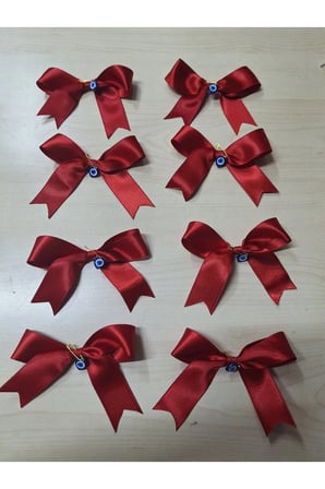 FİYONKLU ÇEYİZ KURDALESİ, ÇEYİZ KOLİSİ SÜSÜ 25 ADET SATEN