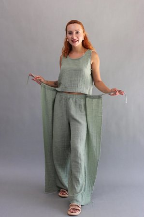 Muslin Kapakli Pantolon