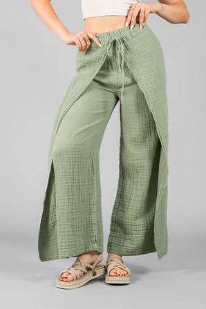Muslin Kapakli Pantolon