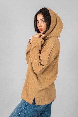 Keten Unisex Kapusonlu Sweet