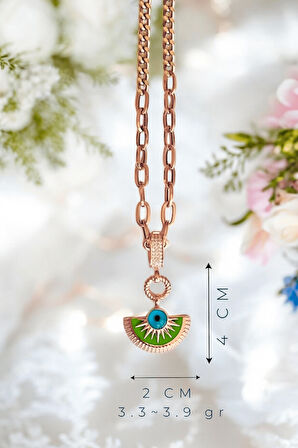 Yeşil Antik Güneş Rose Klipsli Kolye Ucu & Ajda Bilezik Charm | 925 Ayar Gümüş