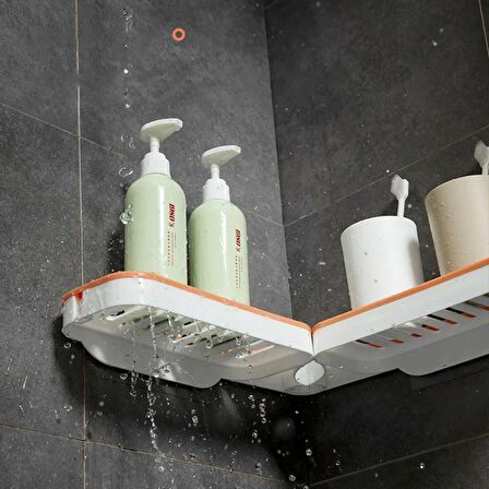 Katlanabilir Çok Amaçlı Aç Kapa Köşe Raf Banyo Düzenleyici Şampuanlık