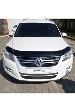 Volkswagen Tiguan Ön Kaput Koruma Rüzgarlığı 3mm Akrilik (ABS) Parlak Deflektör 2008-2011