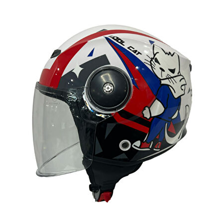 Sway Açık Çocuk Kask Sw 814 Cool Cat Beyaz