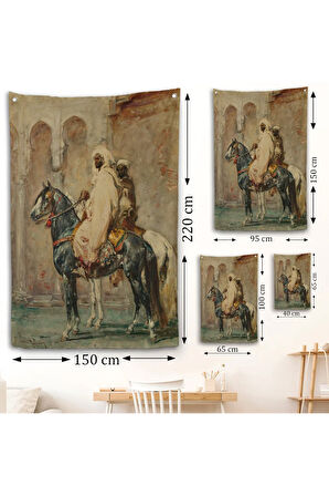 Henri Emilien Rousseau - Cavaliers Arapları Duvar Örtüsü-8091