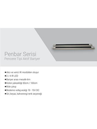 EDS PENBAR100 Pencere Tipi Aktif Bariyer-100cm