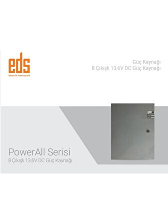 EDS PS13V610-8O-D PowerAll Serisi 8 Çıkışlı 13.6V DC Güç Kaynağı