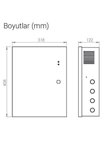 EDS PS13V610-8O-D PowerAll Serisi 8 Çıkışlı 13.6V DC Güç Kaynağı