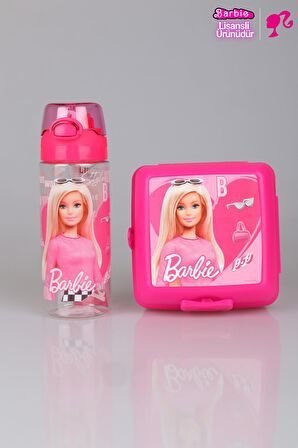 DEKOMUS İLE YENİ SEZON LİSANSLI BARBIE TRITAN MATARA VE 2 KATLI BESLENME KUTUSU YEMEK SETİ