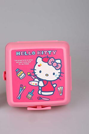 YENİ SEZON YENİ SEZON LİSANSLI HELLO KITTY 500 ML TRITAN MATARA VE 2 KATLI BESLENME KABI SETİ 