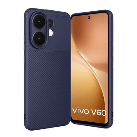 Vivo V60 5G Auto Focus Karbon Kapak - Lacivert