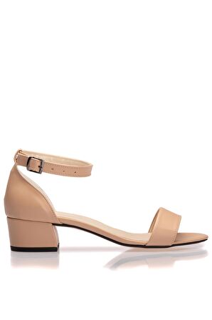 Topuklu Büyük Numara Kadın Tek Bant Ayakkabı