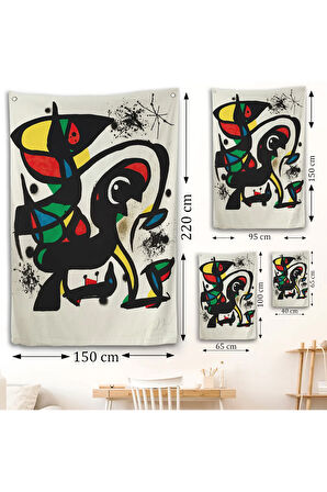 Joan Miro - Acıtmadan Vurun Duvar Örtüsü-8096