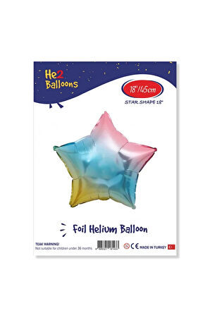 Yıldız Folyo Balon 18" 45 CM  -Rainbow-