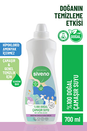 Siveno %100 Doğal Çamaşır Suyu Bitkisel Lavanta Çay Ağacı Tüm Yüzey Ve Kumaşlarda 700 ml