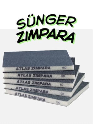 80 Kum Esnek Sünger Zımpara 9.5 x 12.5 cm Yassı Zımpara Bloğu Ahşap ve Mobilya Taşlama ve Parlatma
