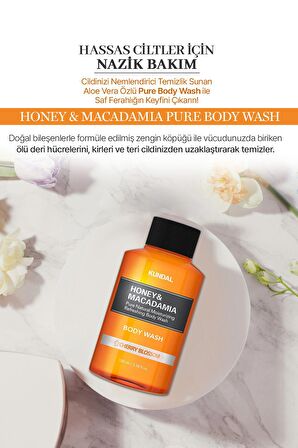 Yoğun Nemlendirici Vücut Yıkama Jeli Kundal Honey&Macadamia Pure Body Wash 100ml (Cherry Blossom)