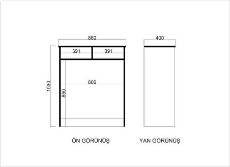 80 cm ( iç Genişlik ) petek üstü kahve köşesi