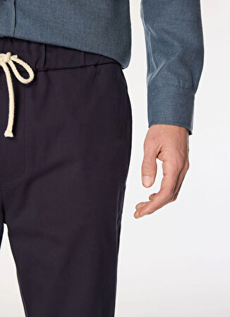 Alpha Studio Bağlamalı Bel Normal Paça Slim Fit Mavi Erkek Pantolon AU-7371Q PANT WOVEN