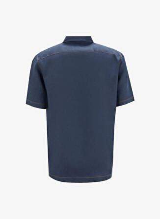 Alpha Studio Regular Fit Apaş Yaka Lacivert Erkek Gömlek AU-1470L LINO SHIRT