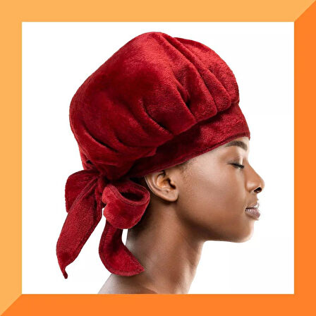 Cantu Mikrofiber Saç Kurutma Bonesi - Bordo