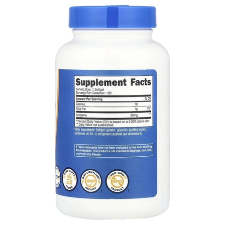 NUTRICOST LYCOPENE 50 MG 120 SOFTGELS