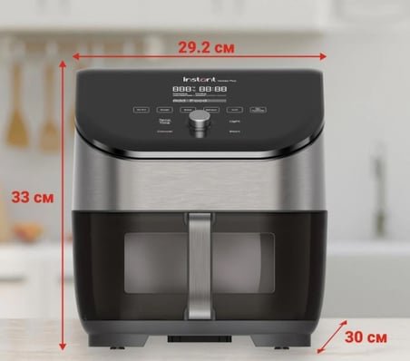 Instant Pot Vortex Plus ClearCook 140319601 Pencereli Air Fryer ve Sıcak Hava Fritözü - Beyaz (1700W, 5.7 Litre, 6 Program)