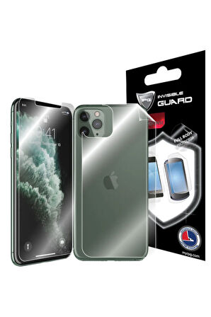 Apple Iphone 11 Pro Max Görünmez Hydrogel Tam Kaplama (EKRAN VE ARKA KORUMA)